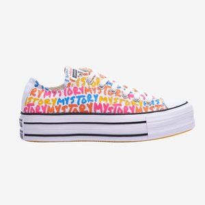 NEW CONVERSE PLATFORM LIFT UP Low Top Women's Sneakers Shoes White Multi size 7